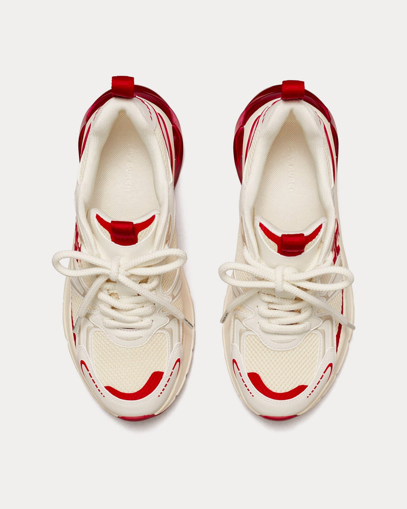 Tory Burch Good Luck Tech New Ivory / Tory Red Low Top Sneakers - Sneak ...