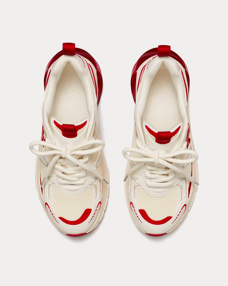 Tory Burch Good Luck Tech New Ivory / Tory Red Low Top Sneakers - 2