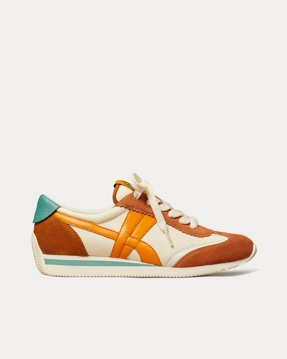 Tory Burch Hank New Ivory Orange Citrine Bright Lago Low Top