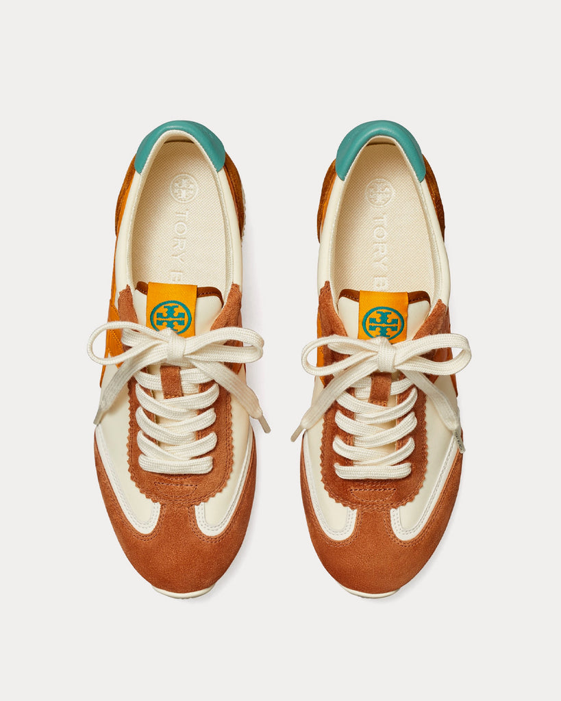 Tory Burch Hank New Ivory Orange Citrine Bright Lago Low Top