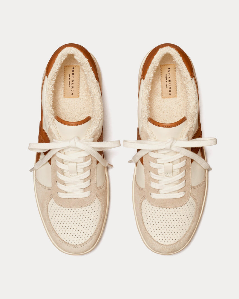 Tory Burch Hank Court Calcare / Tan / New Ivory Low Top Sneakers - 2