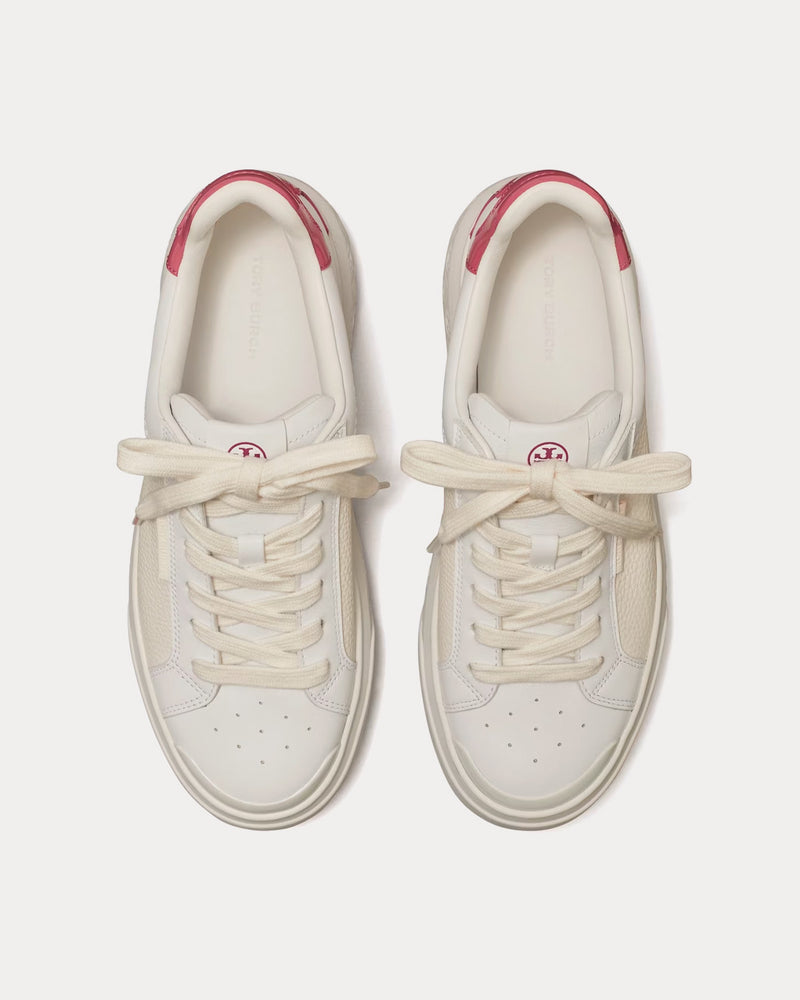 Tory Burch Ladybug Titanium White / Washed Berry Low Top Sneakers - 2