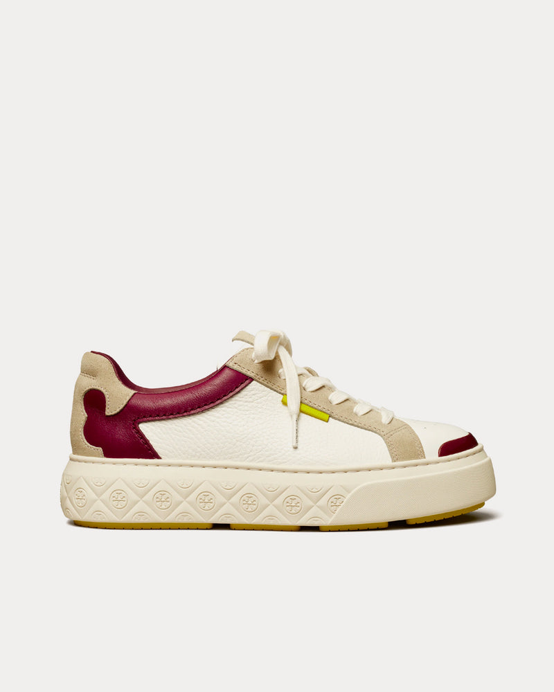 Tory Burch Ladybug White / Bordeaux / Frost Low Top Sneakers - 1