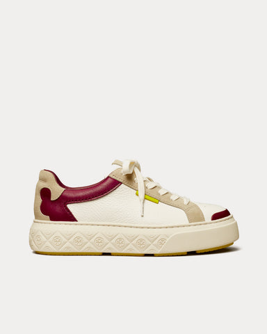 Tory Burch Ladybug White / Bordeaux / Frost Low Top Sneakers
