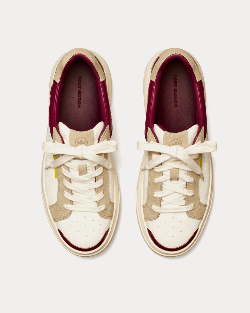 Tory Burch Ladybug White / Bordeaux / Frost Low Top Sneakers - 2