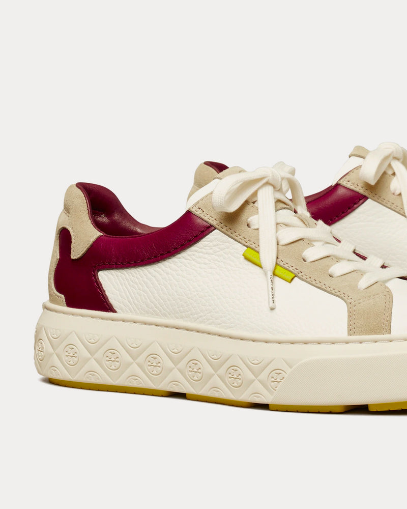 Tory Burch Ladybug White / Bordeaux / Frost Low Top Sneakers - 3