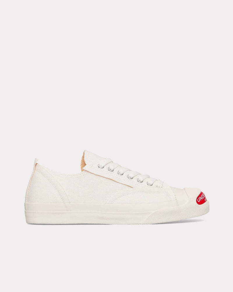 Undercover Canvas White Low Top Sneakers - 1