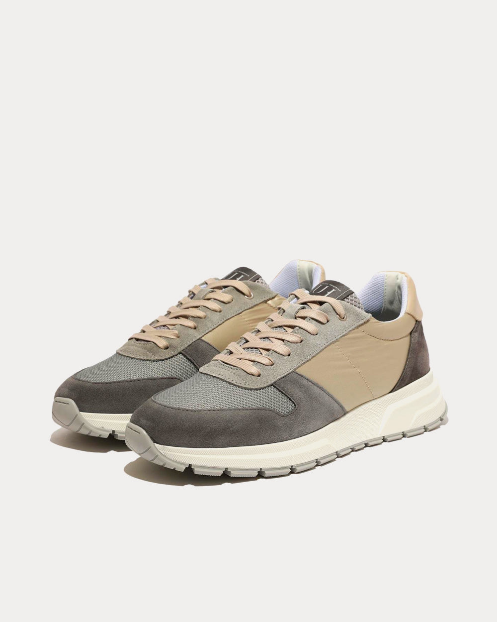 Unlike Humans - UHF04 Runner Nylon & Mesh Grey / Beige Low Top Sneakers