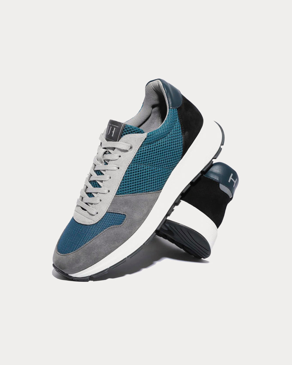 Unlike Humans - UHF04 Runner Grey / Blue Low Top Sneakers