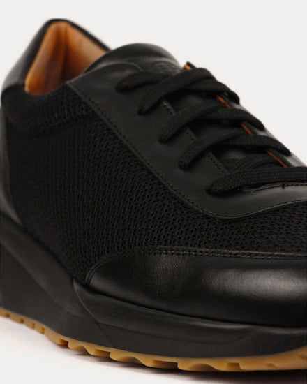Unseen Footwear Trinity Leather Mesh Black Low Top Sneakers - 4
