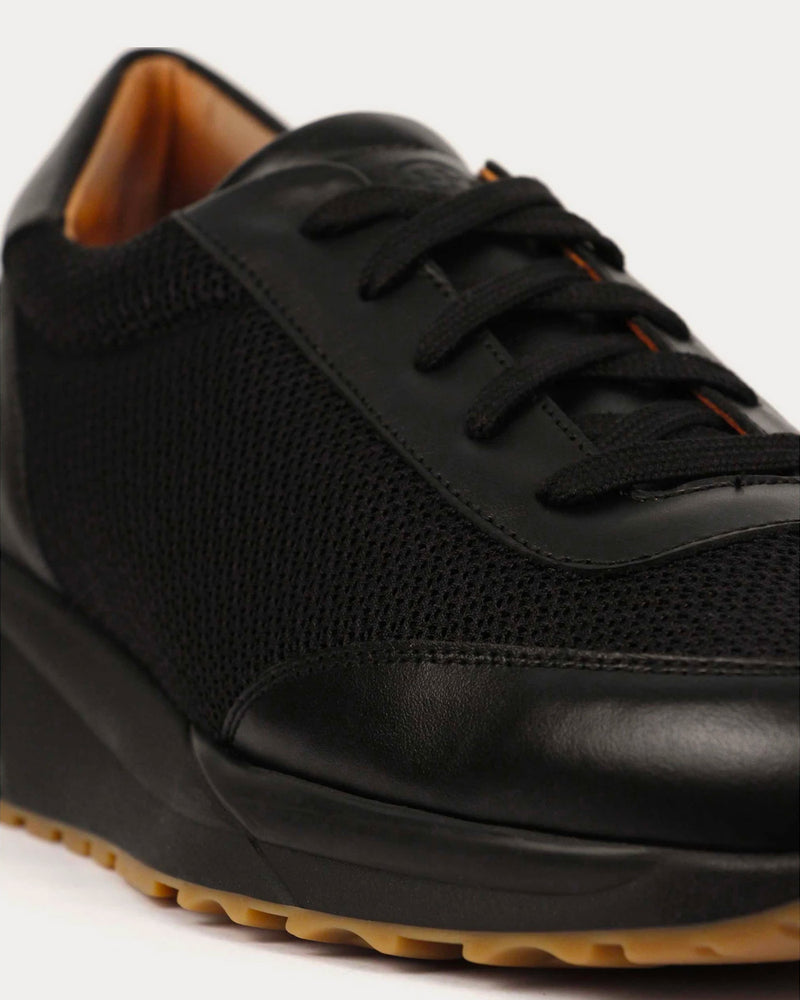 Unseen Footwear Trinity Leather Mesh Black Low Top Sneakers - 4