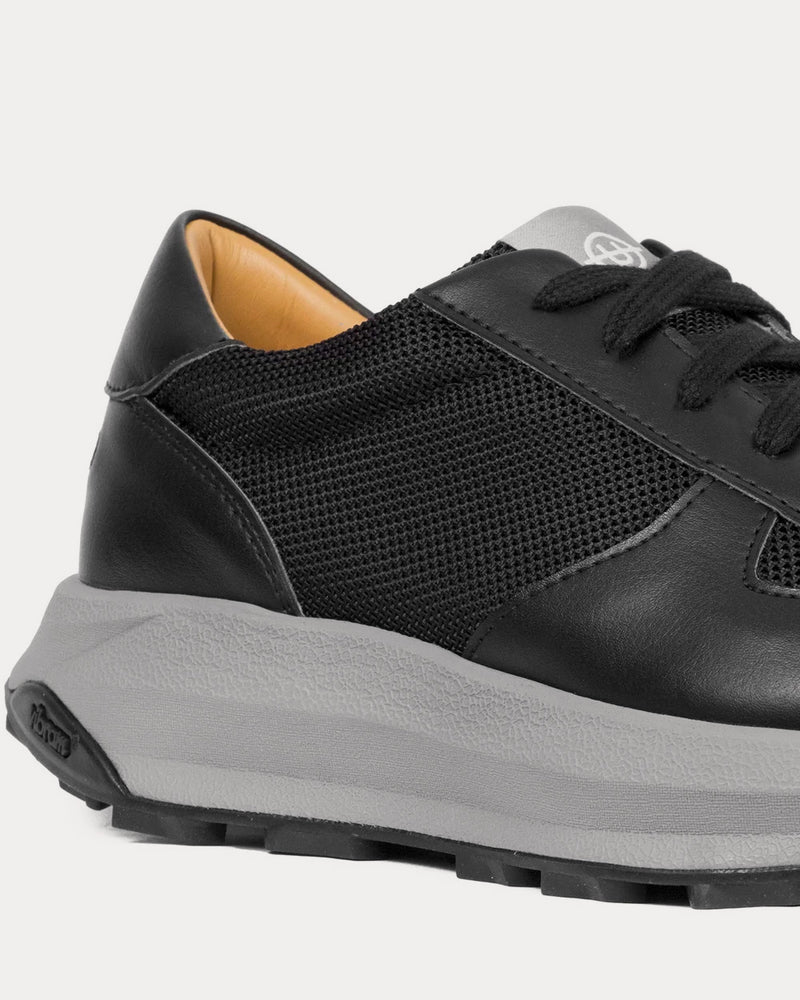 Unseen Footwear Trinity Tech Vegan Leather Black / Grey Low Top Sneakers - 2