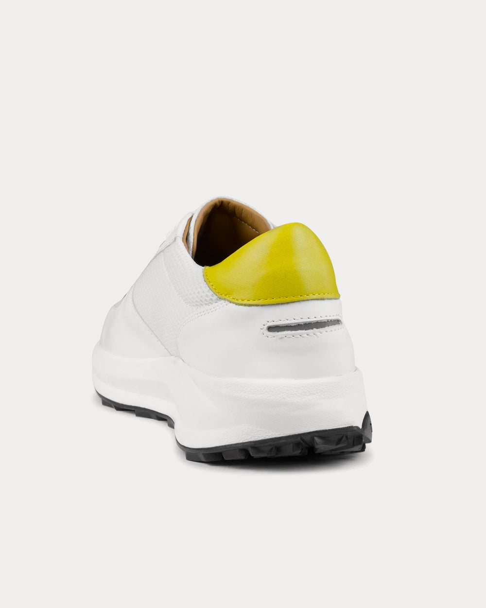 Unseen Footwear - Trinity Tech Leather & Mesh White / Yellow Low Top Sneakers