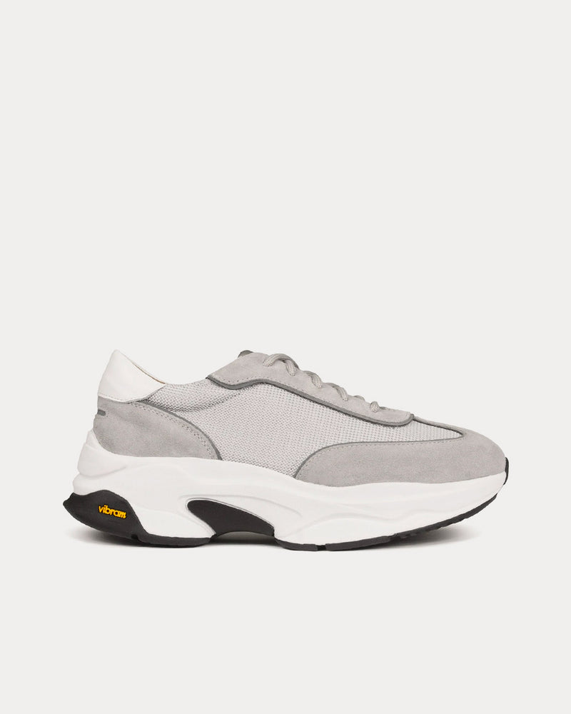 Unseen Footwear Aubin Runner Suede Grey / Silver Low Top Sneakers - 1
