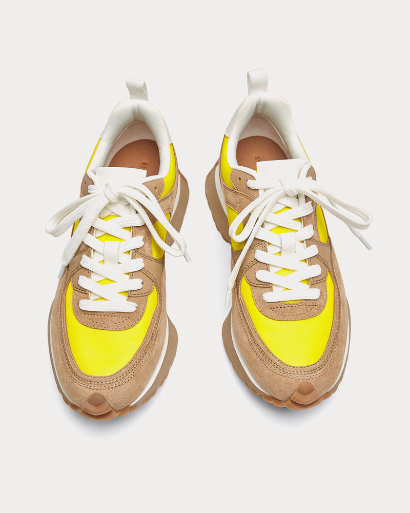 Uterqüe Contrasting Beige / Yellow Low Top Sneakers - 3