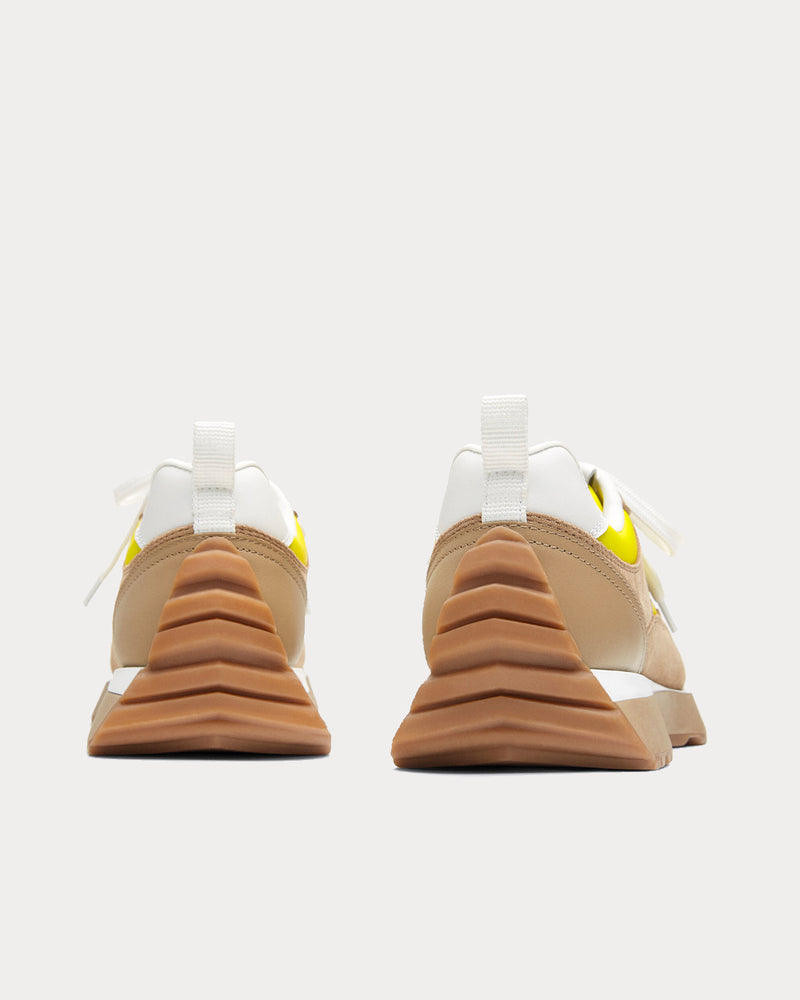 Uterqüe Contrasting Beige / Yellow Low Top Sneakers - 4