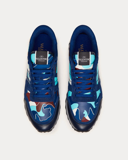 Light Blue Camo Blue Valentino Runners Valentino Men's Camouflage