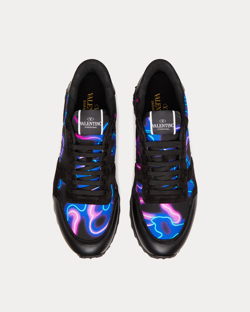 Valentino VL7N Neon Camouflage Black Multi Low Top Sneakers