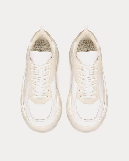 Valentino Gumboy Calfskin White Low Top Sneakers - 2