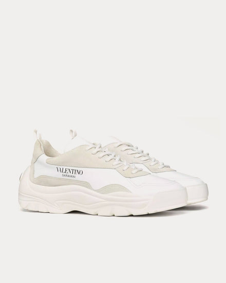 Valentino Gumboy Calfskin White Low Top Sneakers - 3