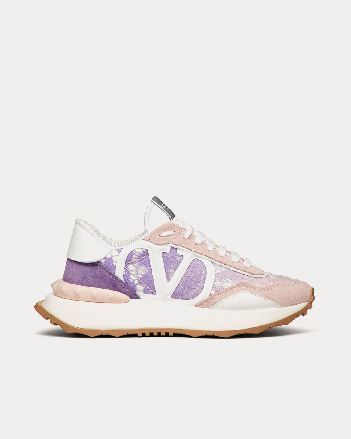 Valentino Women's Lacerunner Lace & Mesh Wisteria Low Top