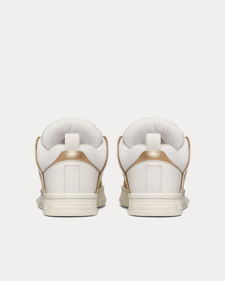 Valentino Open Skate Calfskin with Metallic Band White / Platinum Low Top Sneakers - 4