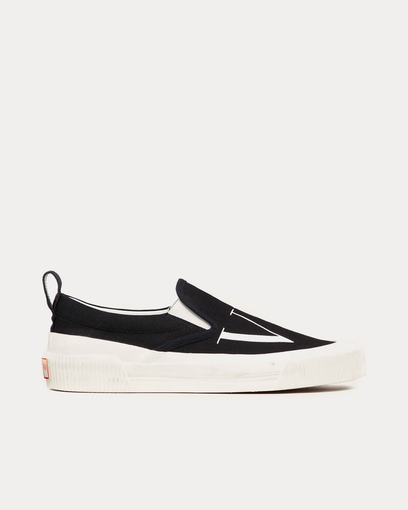 Valentino VLTN Fabric Black / White Slip On Sneakers - 1