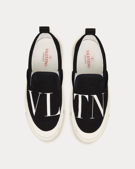 Valentino VLTN Fabric Black / White Slip On Sneakers - 2
