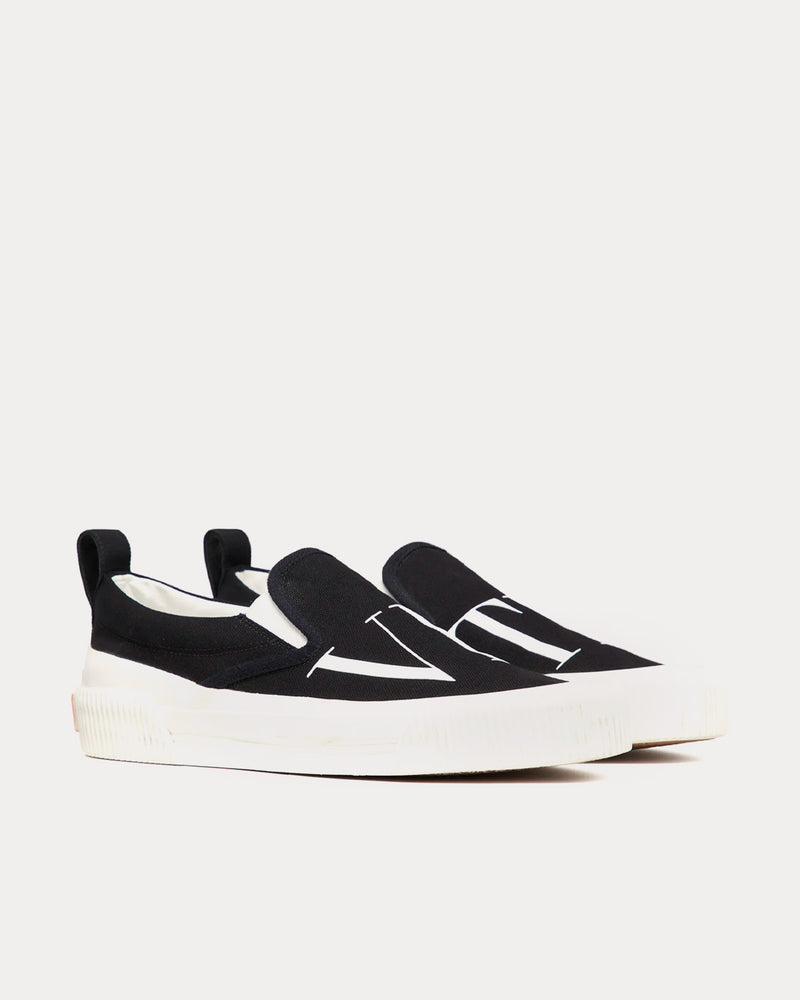 Valentino VLTN Fabric Black / White Slip On Sneakers - 3