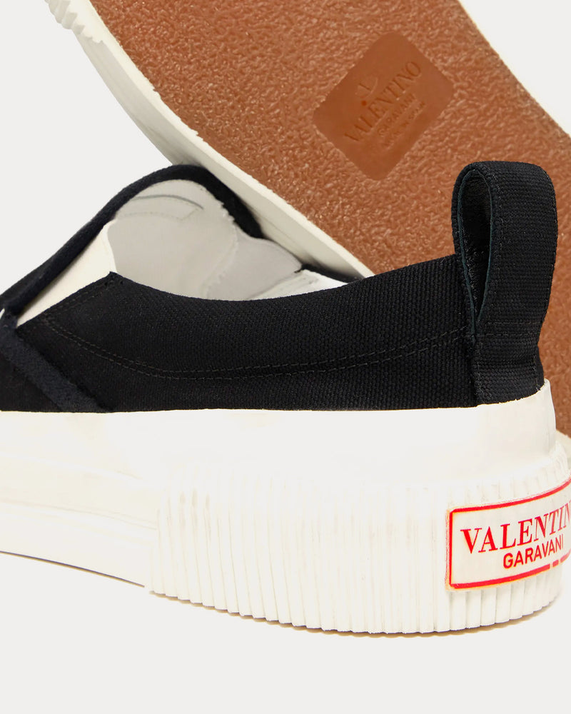 Valentino VLTN Fabric Black / White Slip On Sneakers - 5