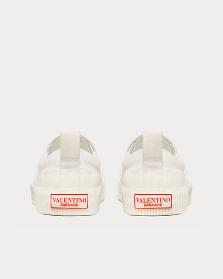 Valentino VLTN Fabric White / Black Slip On Sneakers - 4
