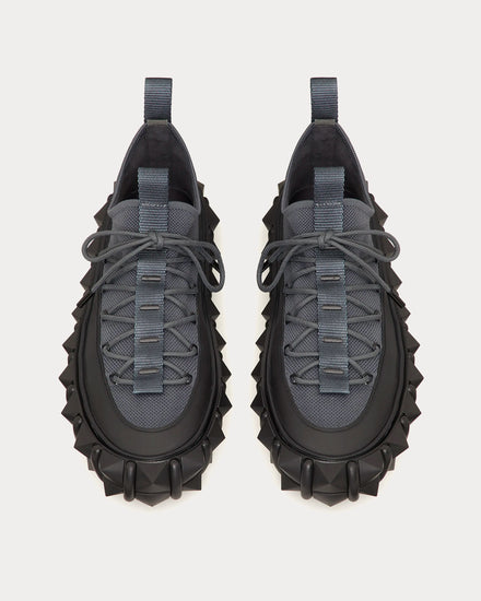 Valentino x Craig Green Rockstud X Grey / Black Low Top Sneakers - 3