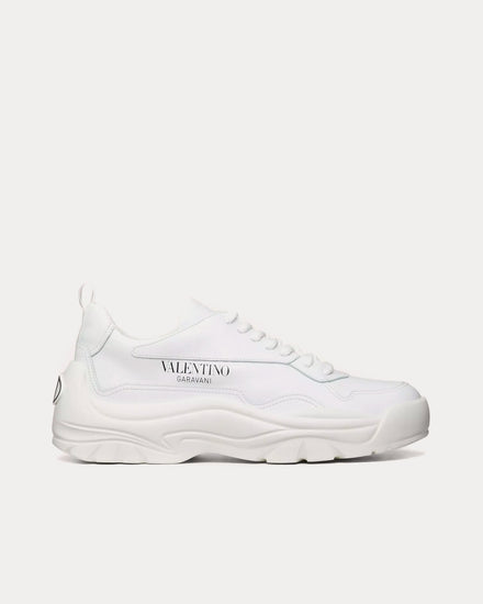 Valentino Gumboy Calfskin White / White Low Top Sneakers - 1