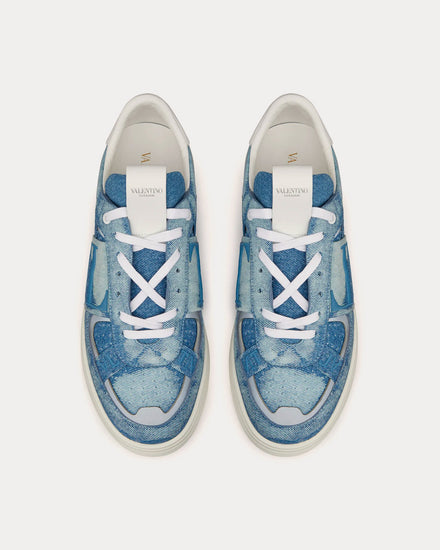 Valentino VL7N Denim Light Blue / White Low Top Sneakers - 2