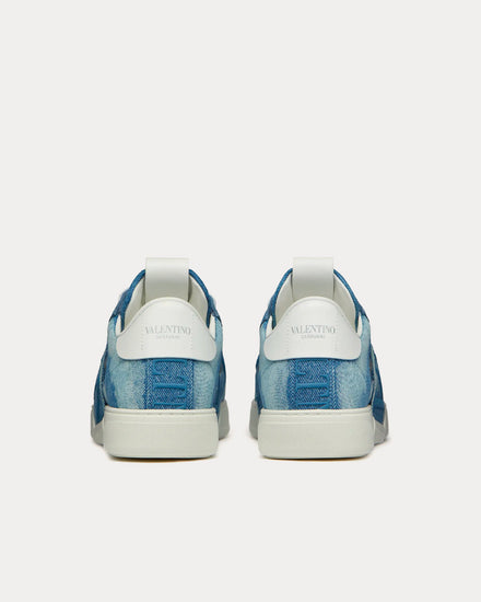Valentino VL7N Denim Light Blue / White Low Top Sneakers - 4