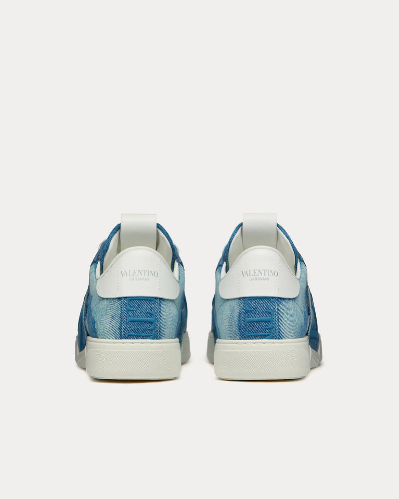 Valentino VL7N Denim Light Blue / White Low Top Sneakers - 4
