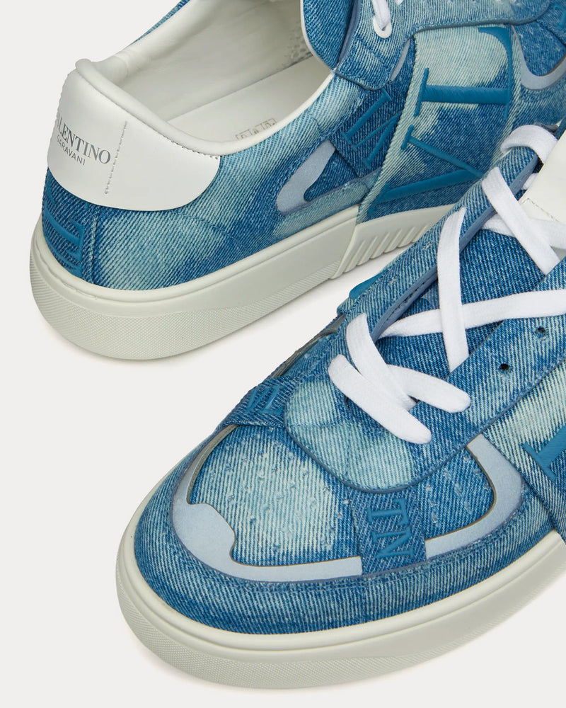 Valentino VL7N Denim Light Blue / White Low Top Sneakers - 5
