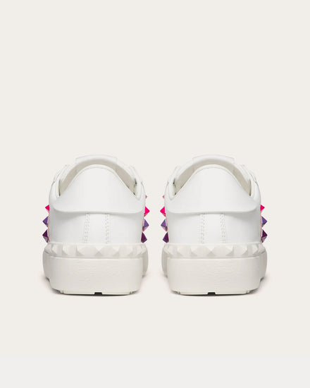 Valentino Rockstud Untitled Calfskin White / Rose Quartz Low Top Sneakers - 4