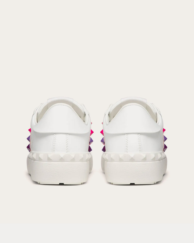 Valentino Rockstud Untitled Calfskin White / Rose Quartz Low Top Sneakers - 4