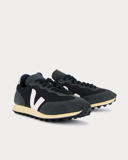 Veja Rio Branco Suede-Panelled Black Low Top Sneakers - 2