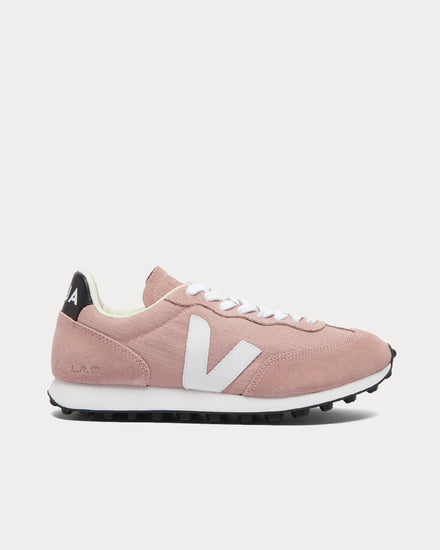Veja Rio Branco Suede-Panelled Pink Low Top Sneakers - 1