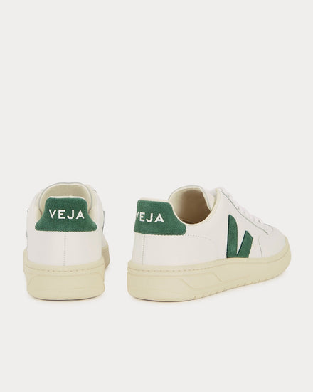 Veja V-12 White / Dark Green Low Top Sneakers - 3
