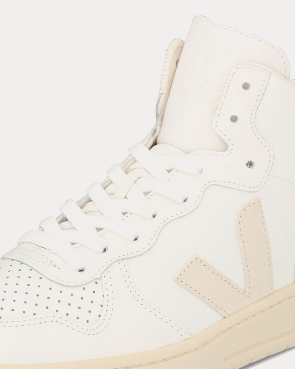 Veja - V-15 Leather White Natural High Top Sneakers