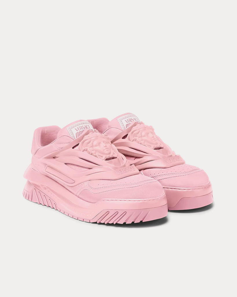 Versace Odissea Leather Light Pink Low Top Sneakers Sneak in Peace