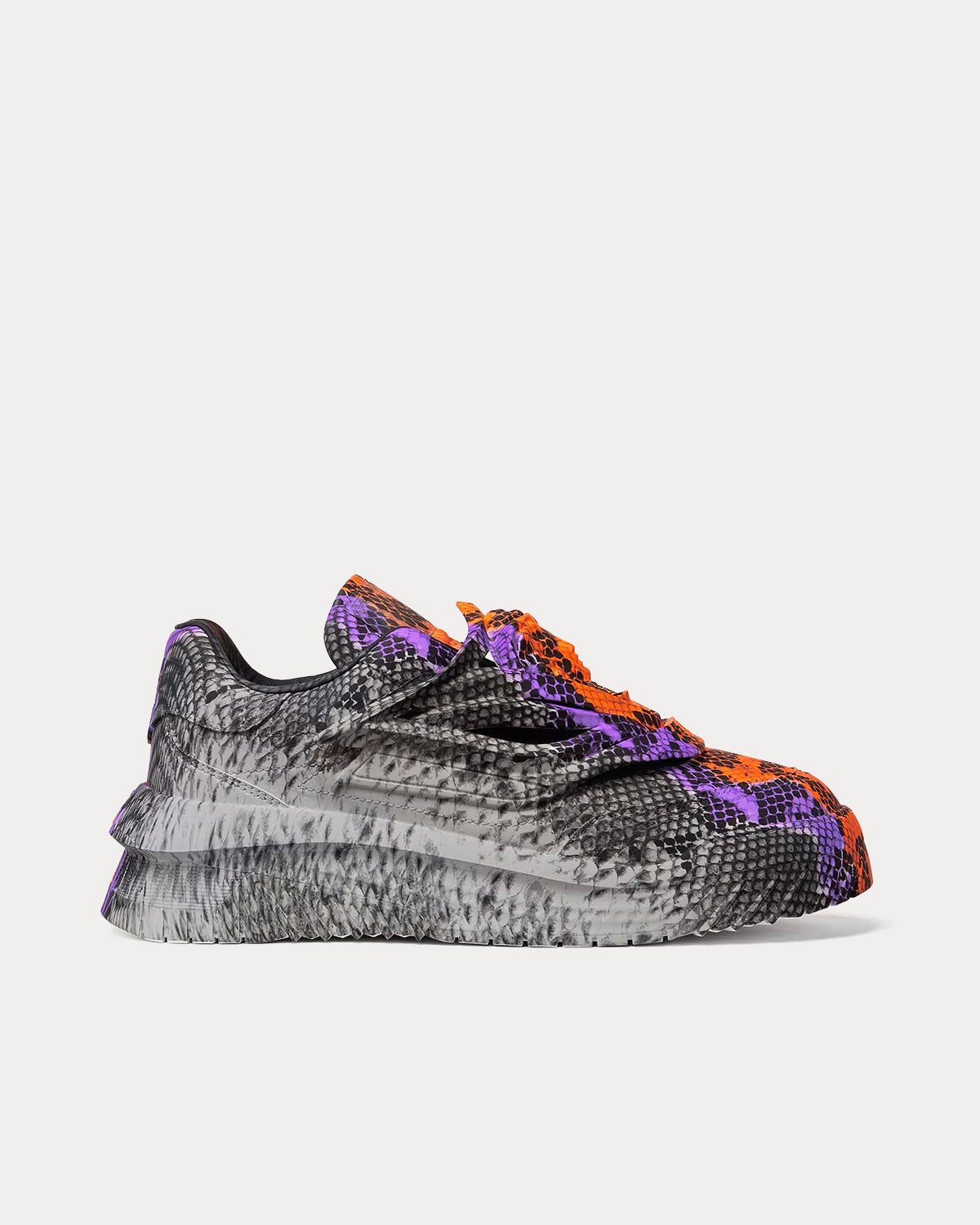 versace python logo Images High Quality Grahic Versace Men's Odissea Python Greca Print Low Top Sneakers