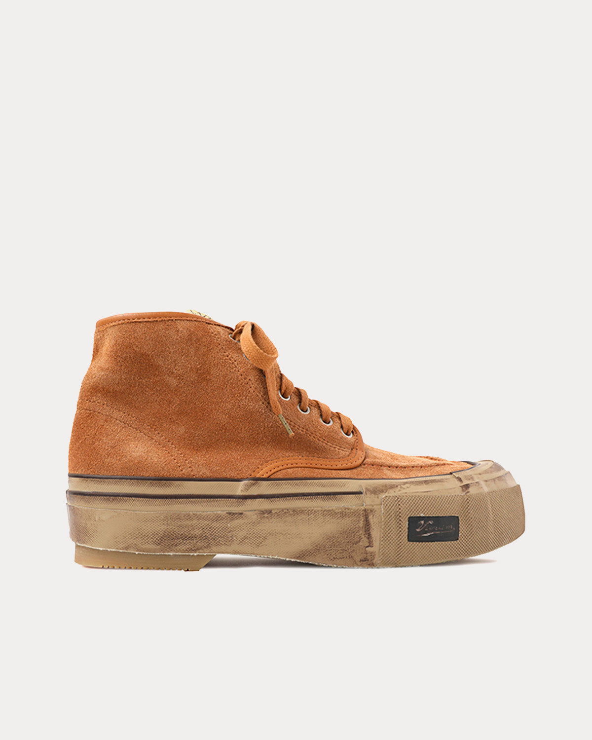 Visvim Men's Liskamm G.Patten Folk Light Brown High Top Sneakers