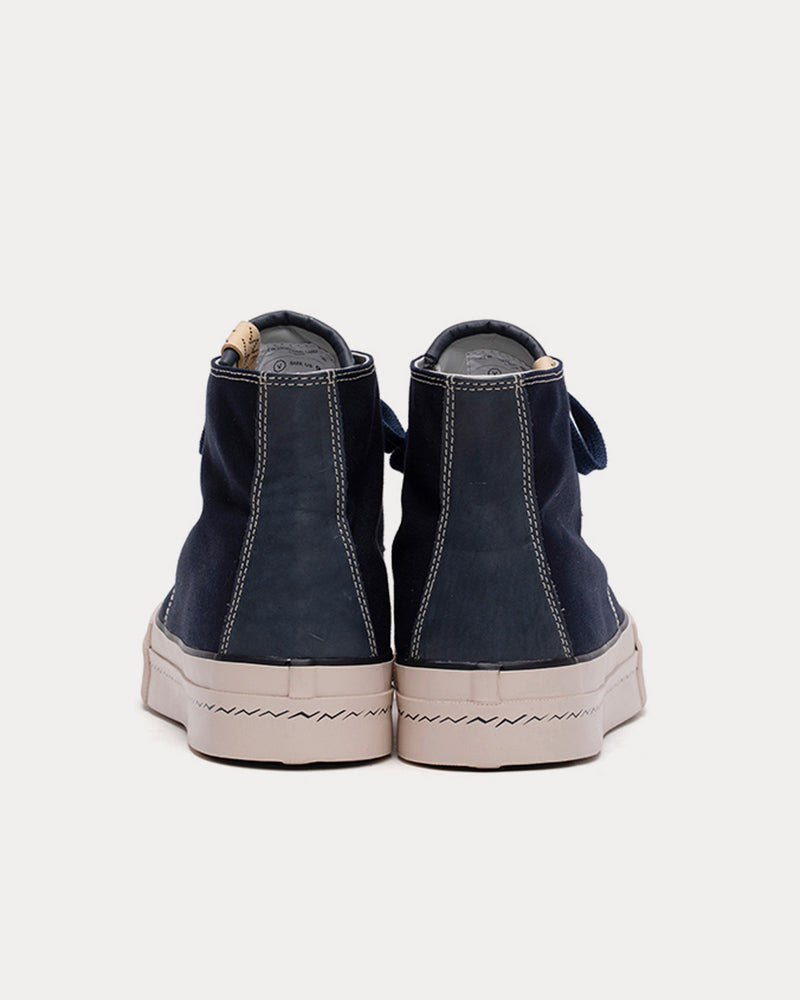 Visvim Men's Skagway Hi Patten Navy High Top Sneakers & Trainers