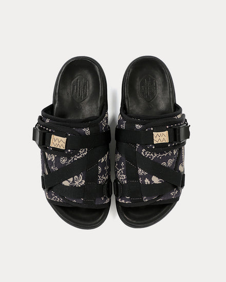 Visvim Unisex Christo Black Bandana Sandals