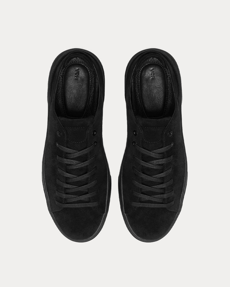 Vor 1A Samtschwarz Black Low Top Sneakers - 2