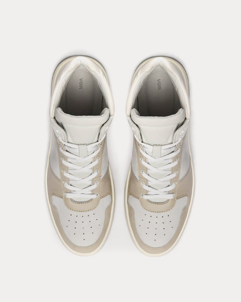 Vor 5B Taupeweiss Off-White High Top Sneakers - 2